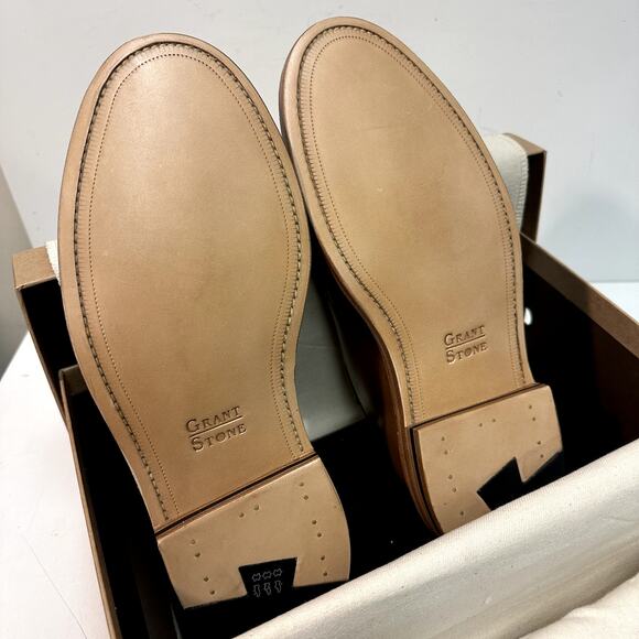NIB Grant Stone Plain Toe Dune Brown Chromexcel Derby Horween Chromexcel 8.5 D - Picture 2 of 6